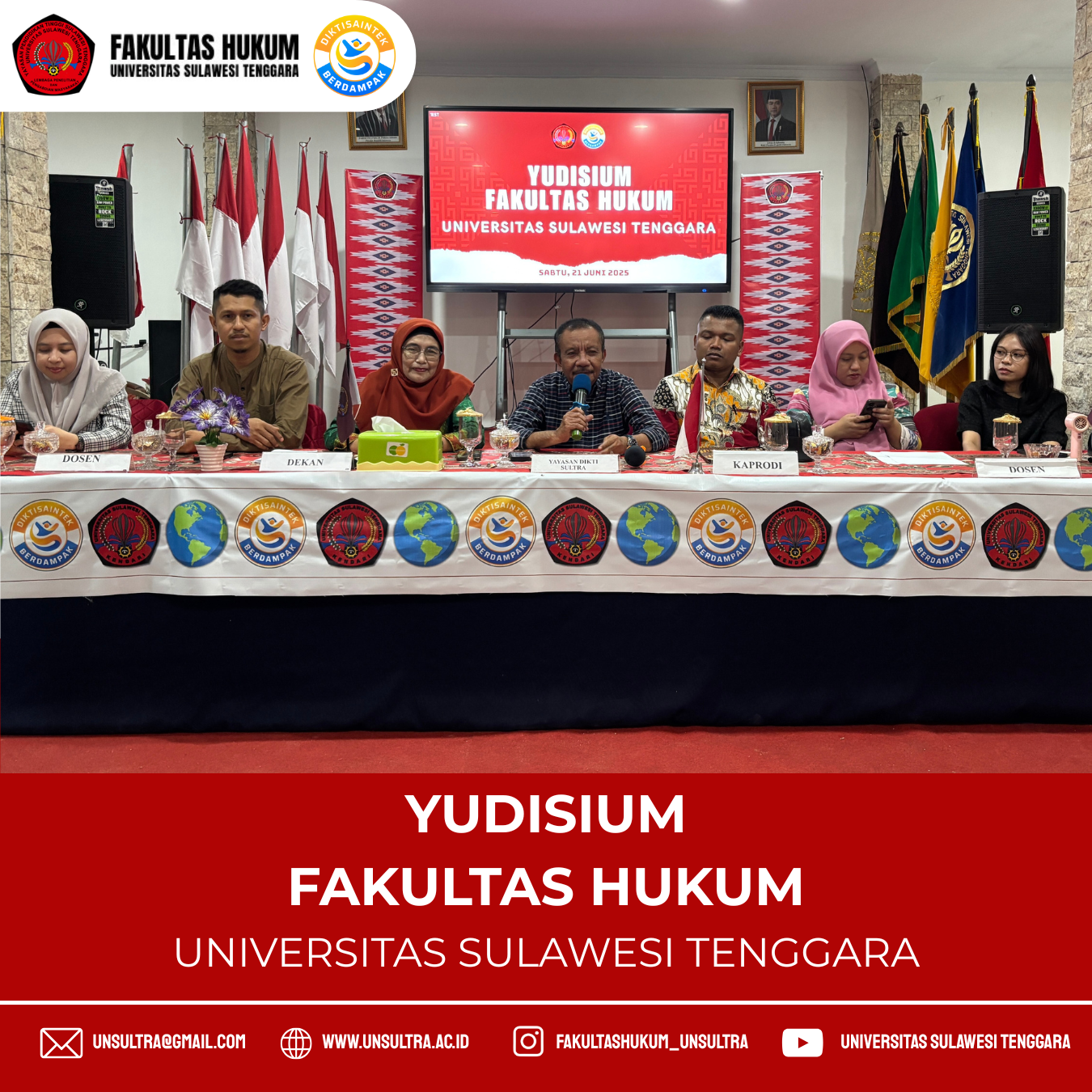 YUDISIUM FAKULTAS HUKUM UNIVERSITAS SULAWESI TENGGARA 21 Juni 2025